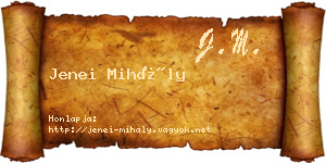 Jenei Mihály névjegykártya